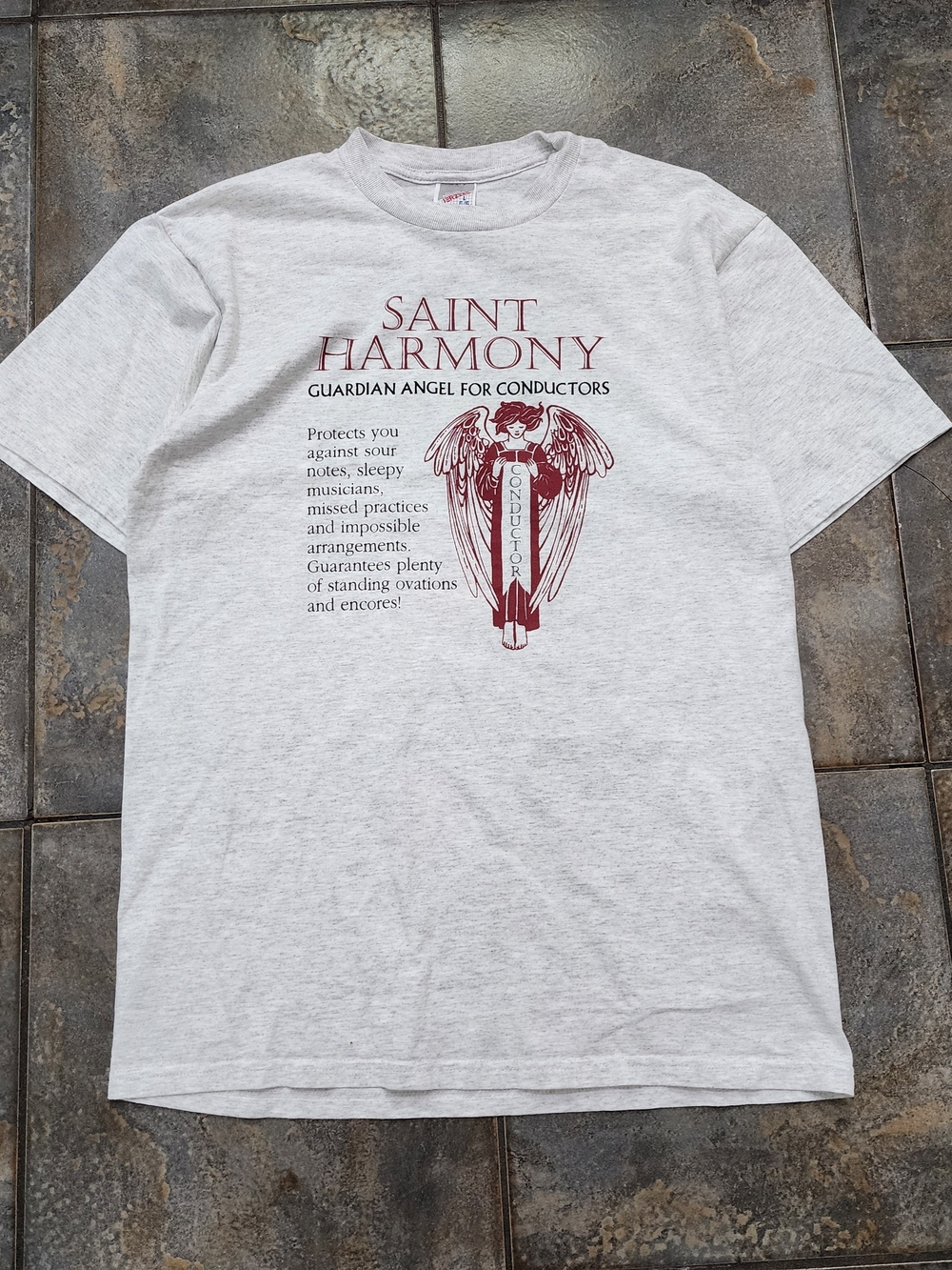 Vintage 90s Saint Harmony Conductors Guardian Angel Large Music Band T Shirt